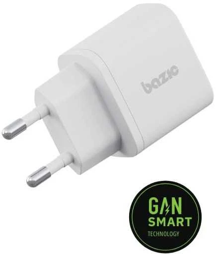 Energea Laidinis įkroviklis Bazic Goport Velox Kit 1xUSB-C 1xUSB-A GaN 35W with cable baltos spalvos