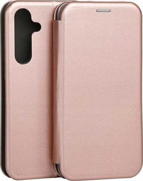 Beline Book Magnetic Samsung Galaxy S24 FE dėklas telefonui rožinio aukso spalvos