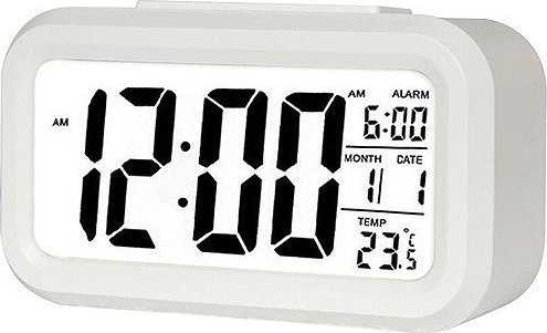 Vega ZEGAR BUDZIK TRUSTY DUŻY LCD Baltas ZG21>
