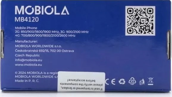 „Vega“ mobilusis telefonas GSM TELEFONAS MOBIOLA MB4120 4G TELEFONAS SENJORAMS, TURKO SPALVOS