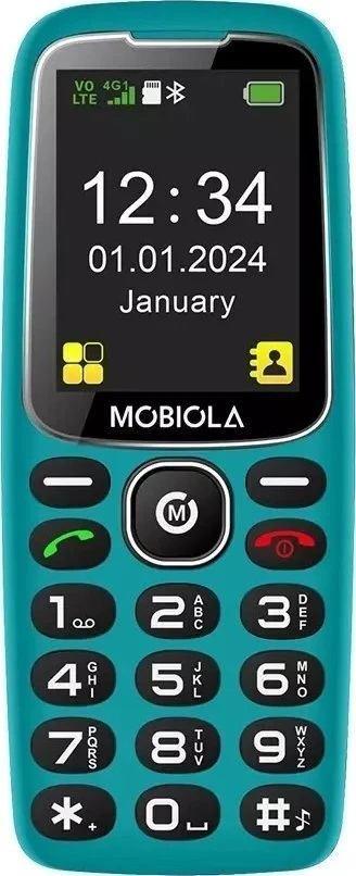 „Vega“ mobilusis telefonas GSM TELEFONAS MOBIOLA MB4120 4G TELEFONAS SENJORAMS, TURKO SPALVOS