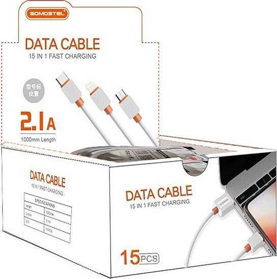 Vega USB-A – žaibo kabelis, 1 m baltas (28258)
