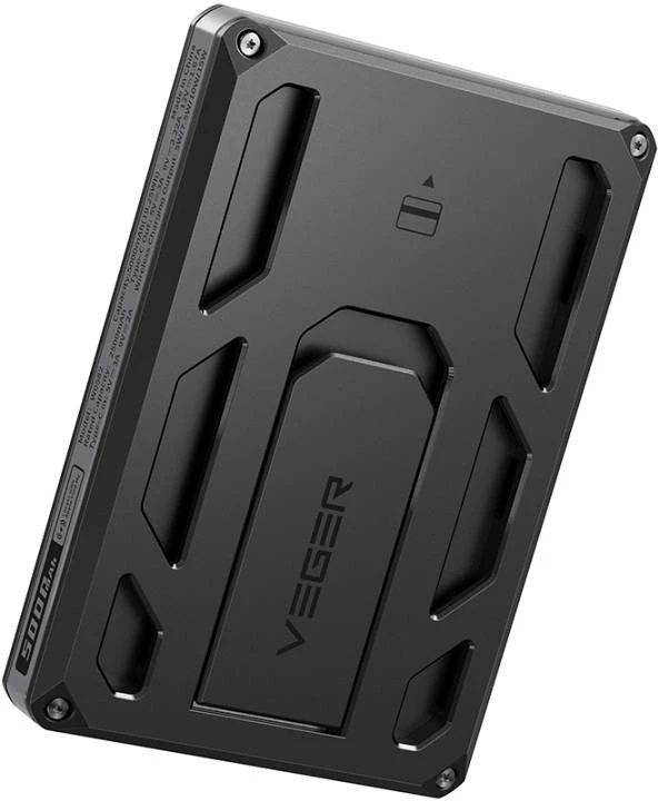 Powerbank Veger Wallet Tracker W0582 MFi PD 20W 5000 mAh juodas