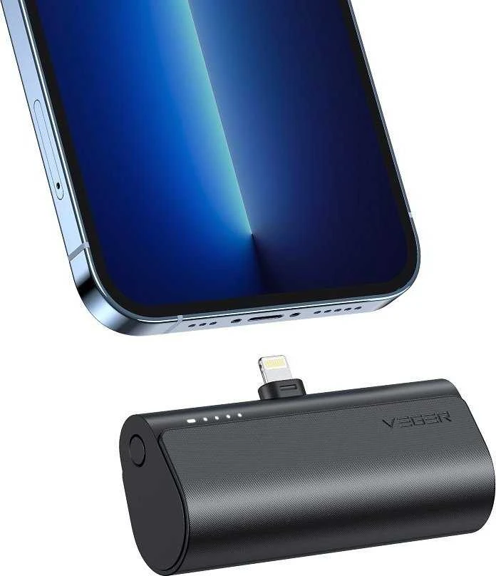 Išorinė baterija POWER BANK VEGER PlugOn (W0556P) type-C 5000mAh (20W) juoda