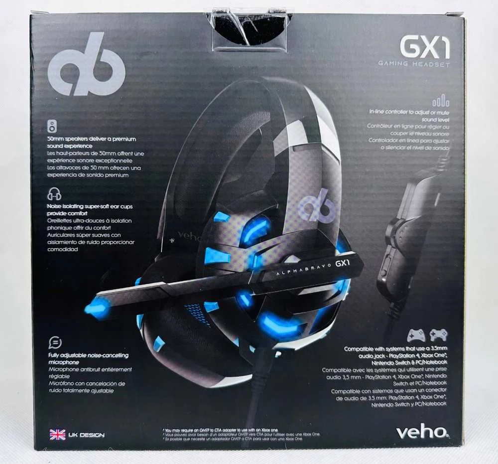 Ausinės Veho Alpha Bravo GX-1 Juodas (VAB-001-GX1)