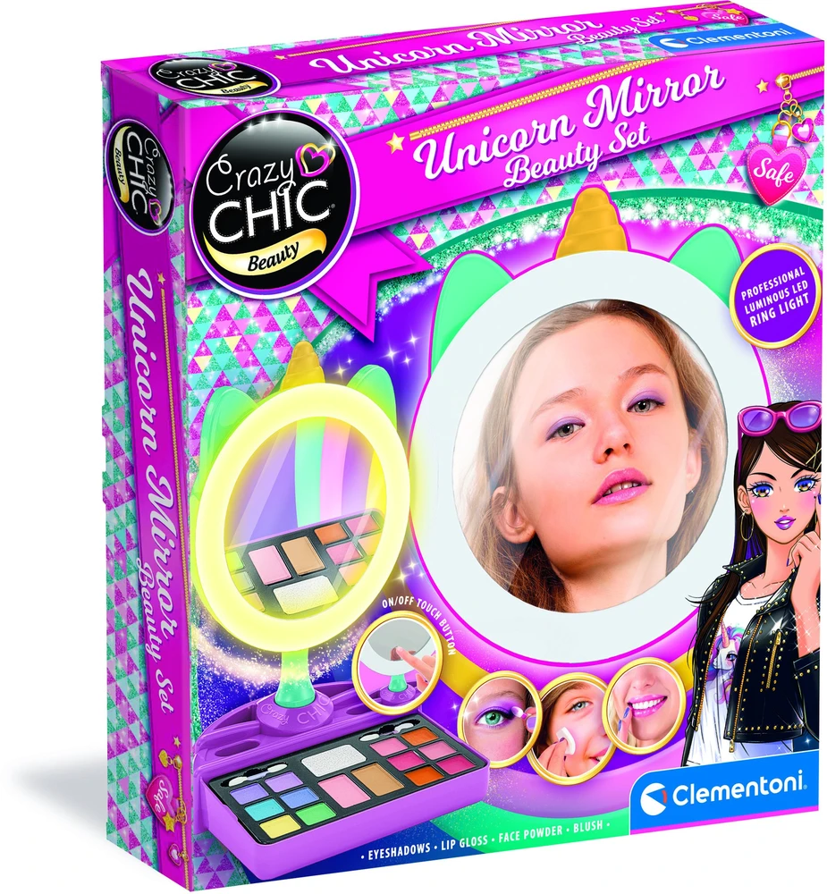 Crazy_Chic Clementoni Crazy Chic grožio rinkinys „Unicorn Mirror“