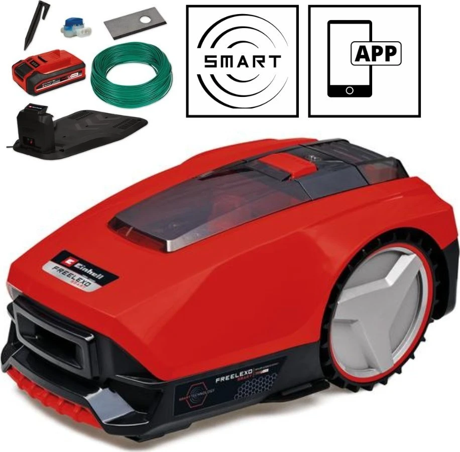 Einhell Freelexo Smart 750 Robotic lawn mower Baterija Juodas, Raudona, Sidabrinis