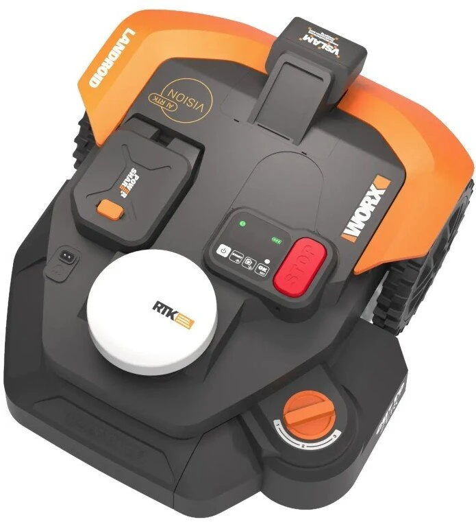 WORX vejapjovės robotas 2WD, be ribinio laido, 1200 m², AI kliūčių atpažinimas, WR312E
