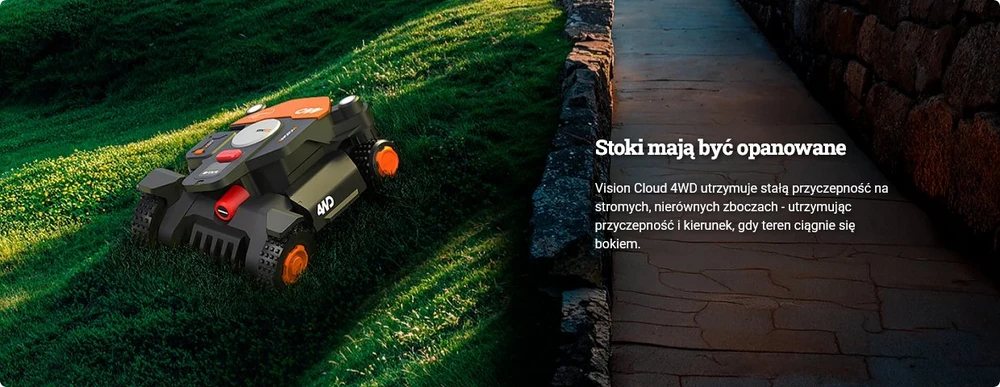 Vejos robotas Worx Landroid Vision Cloud 2000 WR342E