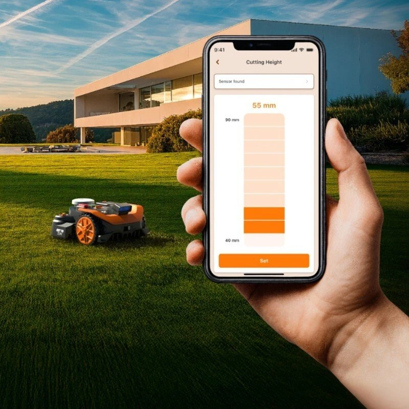 Worx vejapjovė robotas Vision Cloud 1800 m², 2WD RTK belaidė navigacija, WR318E