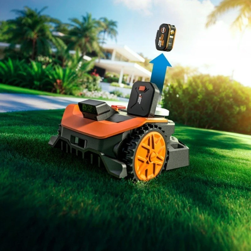 WORX vejapjovės robotas 2WD, be ribinio laido, 1200 m², AI kliūčių atpažinimas, WR312E
