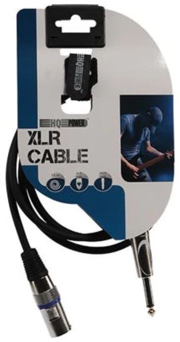 Velleman Profesjonalny kabelis XLR 3pin wtyk - 6.3mm wtyk mono 1.5m (PAC116-1)