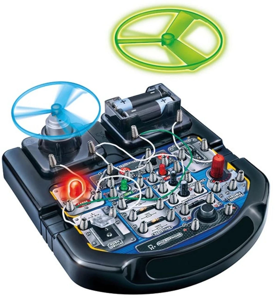 Edukacinis elektronikos rinkinys su 19 eksperimentų (EN kalba) LED, fan & sound Velleman