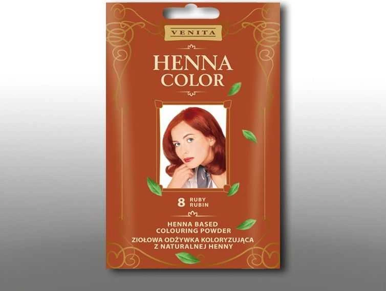 Venita Henna Color 8 Rubin plaukų kondicionierius pakuotė