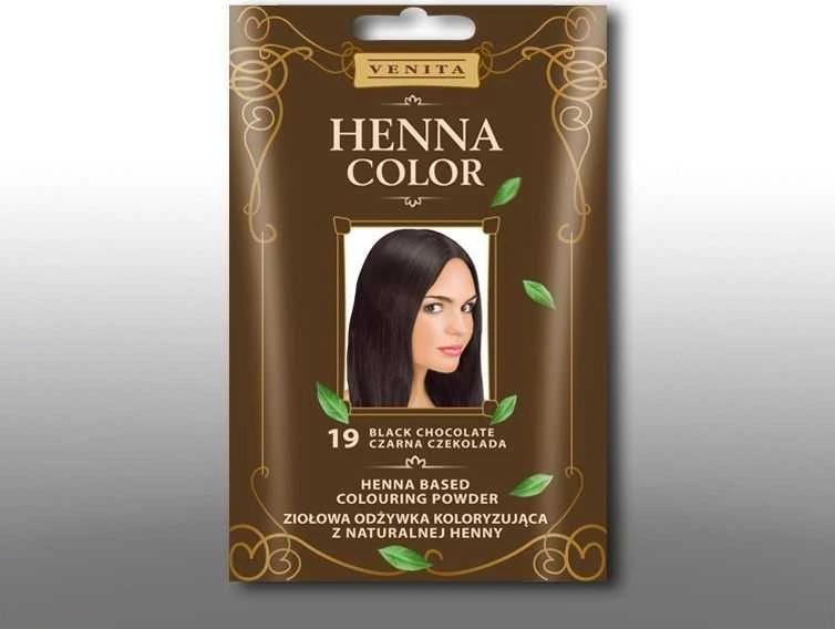 Venita Henna Color - Žolelių kondicionieriai 19 Juoda Chocolate, 30 g