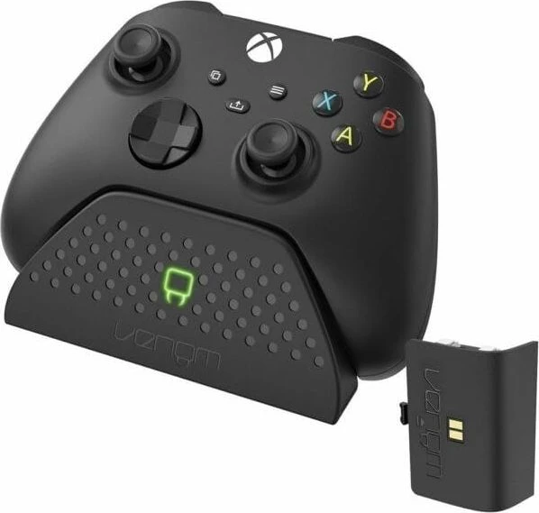 Venom įkrovimo stotelė su įkraunamu akumuliatorių bloku, juoda, skirta XBOX Series X/S