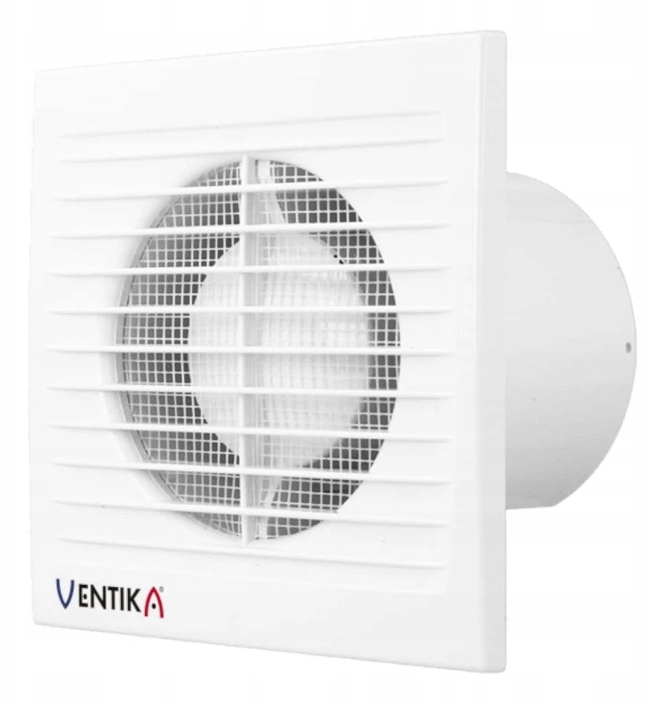 Ventika Ašinis ventiliatorius fi 125 230V 16W 180m3 35dB su laiko jungikliu ir higrostatu SUBTIL D125SH