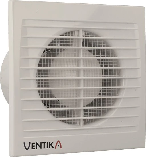 Ventika Ašinis ventiliatorius fi 150 230V 24W 292m3 38dB su laikrodžiu ir drėgmėmatiku SUBTIL D150SH