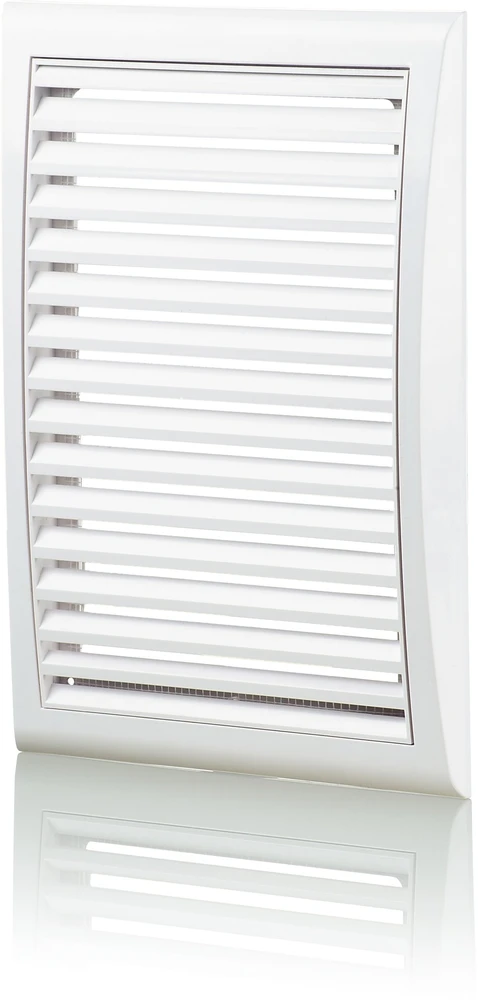 Ventika Vėdinimo grotelės su tinkleliu 142x298mm balta MW128
