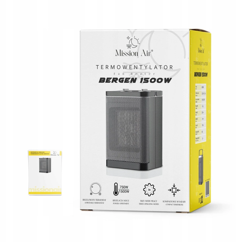 Verk Mission Air Bergen 1500W juoda