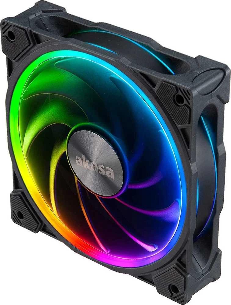Akasa SOHO AR Addressable-RGB korpuso ventiliatorius, juodos spalvos – 120mm