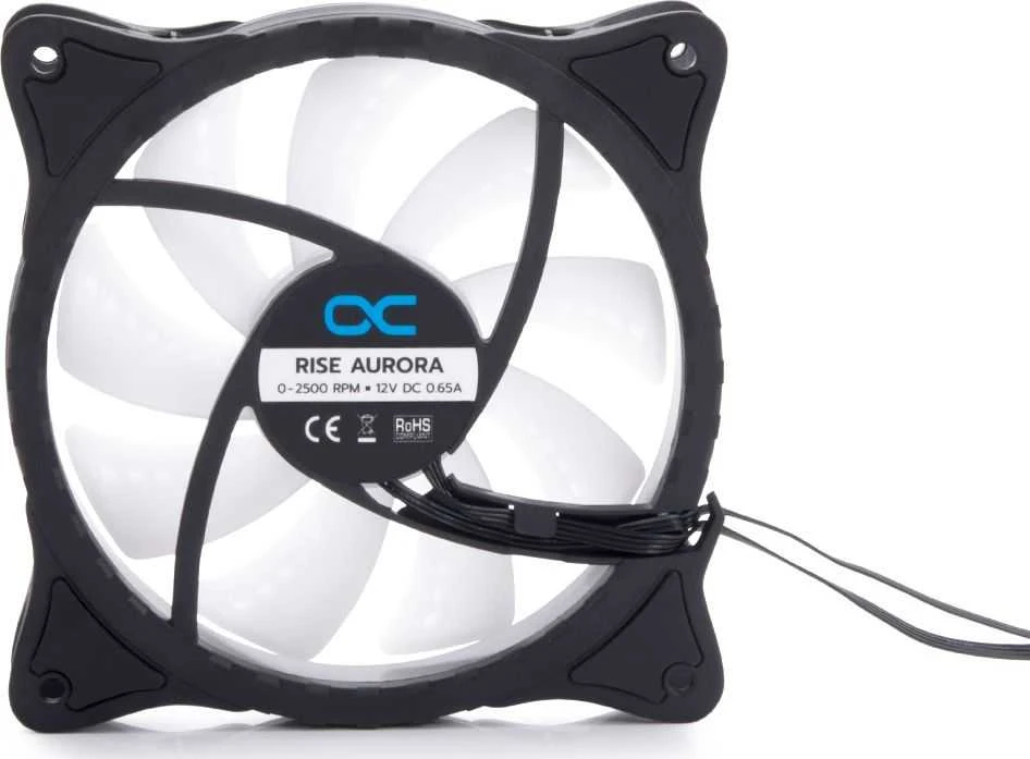 Alphacool Rise Aurora PWM-korpuso ventiliatorius – 120mm, juodos spalvos