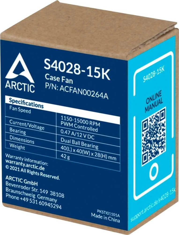 ARCTIC S4028-15K serverio ventiliatorius, 4-pin, 40mm