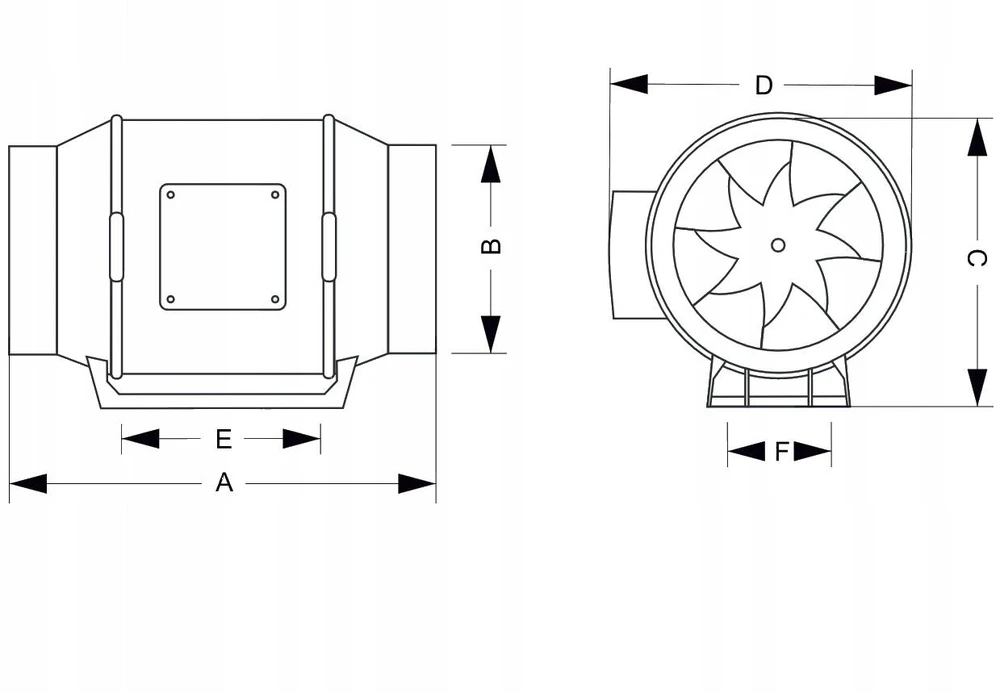 Ventiliatorius ARIL 200 ECO ortakinis ventiliatorius*