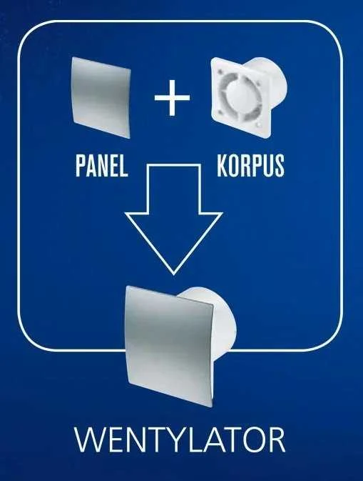 AWENTA vonios ventiliatorius, juodas korpusas, KWS100CZ