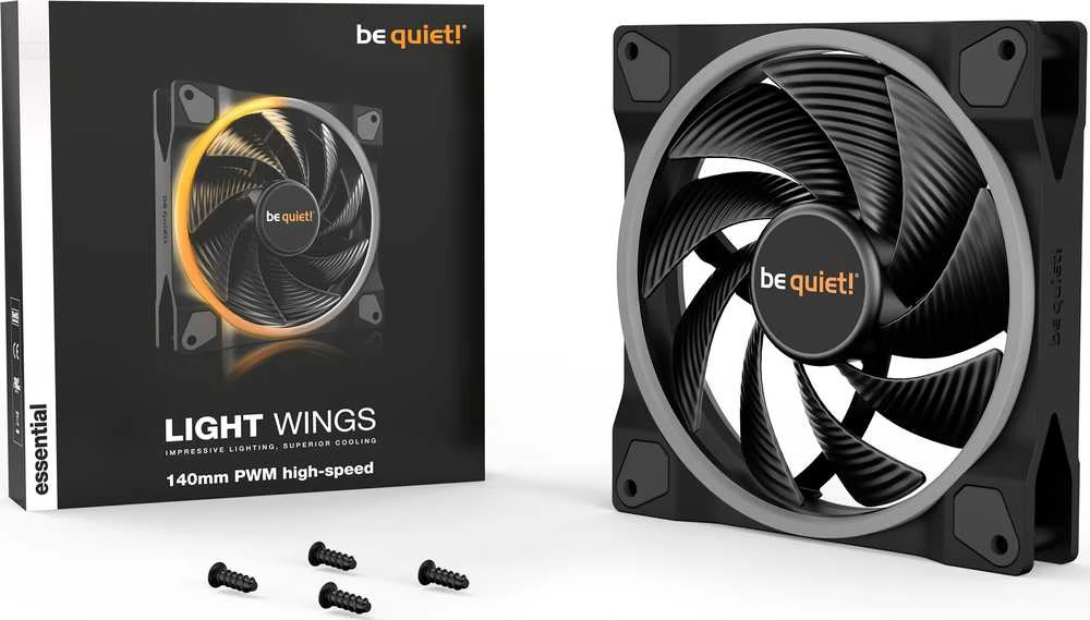 Wentylator Be Quiet! Light Wings 140mm PWM didelės spartos (BL075)