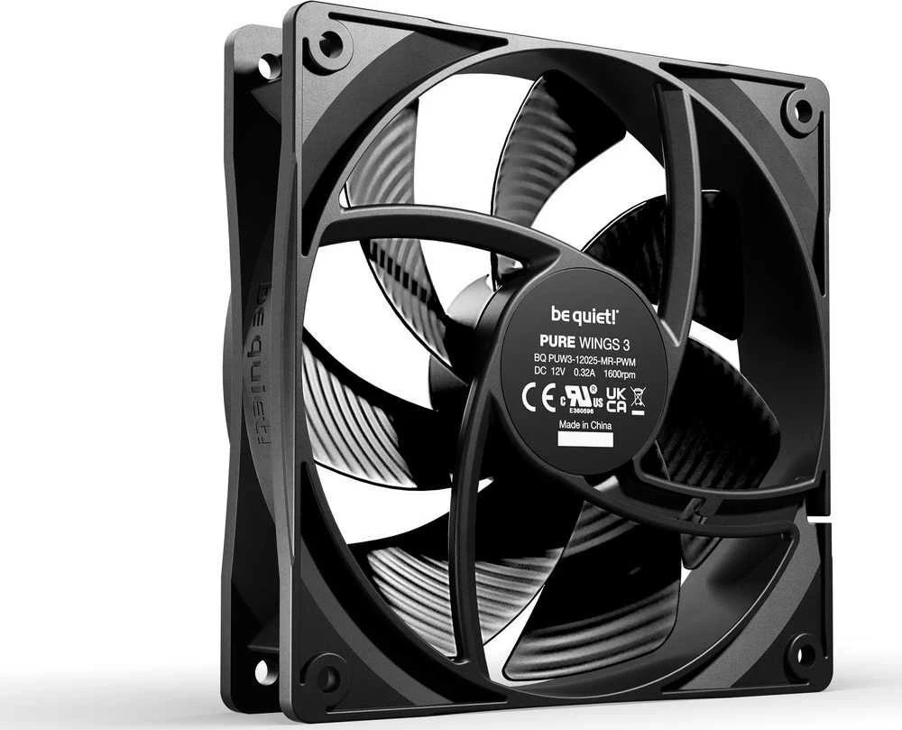 Be Quiet! LISTAN BE QUILT PURE WINGS 3 140 mm PWM ventiliatorius