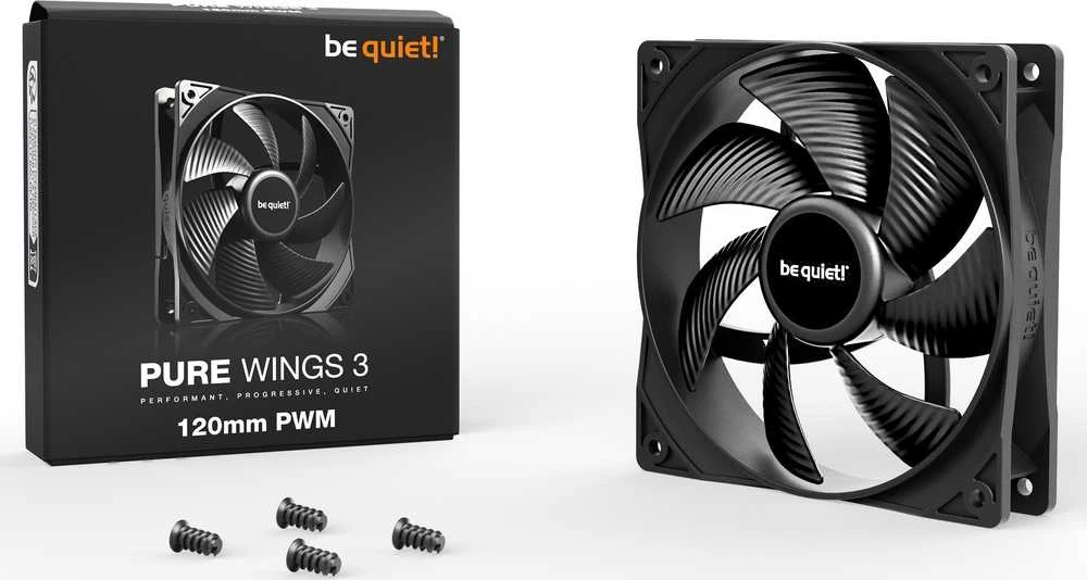 Be Quiet! LISTAN BE QUILT PURE WINGS 3 140 mm PWM ventiliatorius