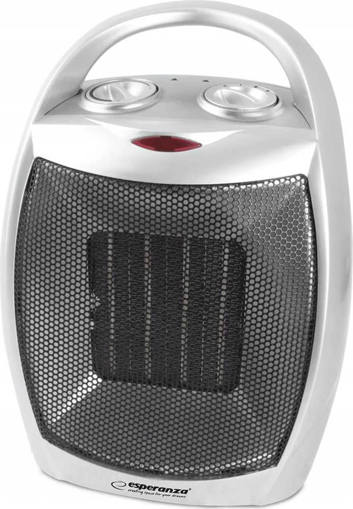 ESPERANZA Heater fan electric nza EHH006 1500W 3 heating levels juodos spalvos sidabrinis