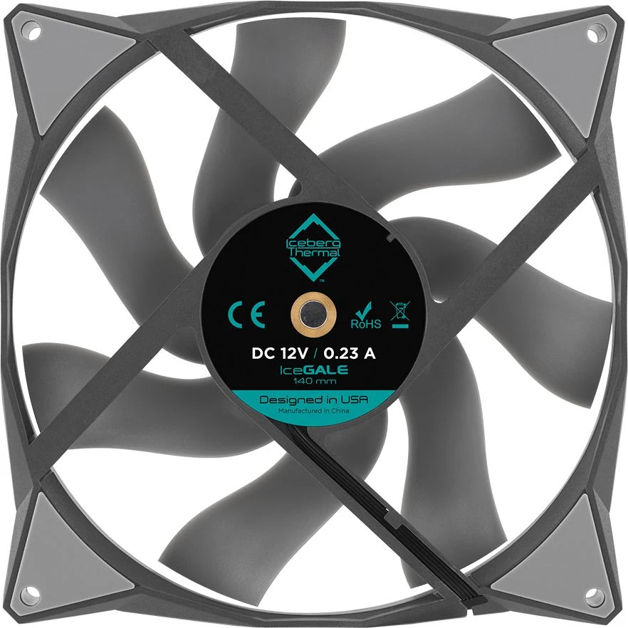 Iceberg Thermal Iceberg IceGALE 140 mm Pilka ventiliatorius (ICEGALE14-B0A)