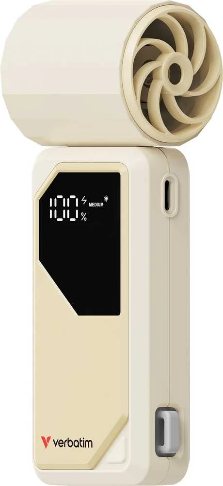 Ventiliatorius LG Verbatim Fan R�czny, Cool n Go AirJet, bia�o-sidabrinė