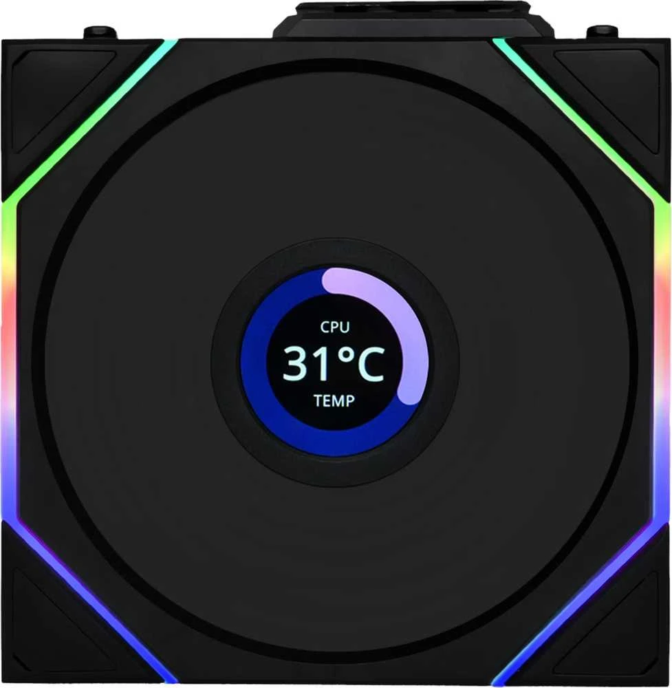 Lian Li UNI FAN TL LCD ventiliatorius su temperatūros rodikliu