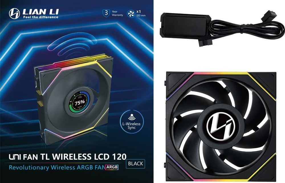 Lian Li UNI FAN TL LCD ventiliatorius - juodas