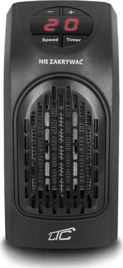 Juodas šildytuvas LTC 400W/230V su keraminiu kaitinimo elementu