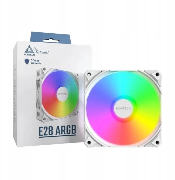 Montech E28 ARGB 120 mm ventiliatorius su pakuote