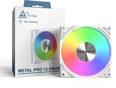 Montech Metal Pro 12 ARGB ventiliatorius su pakuote