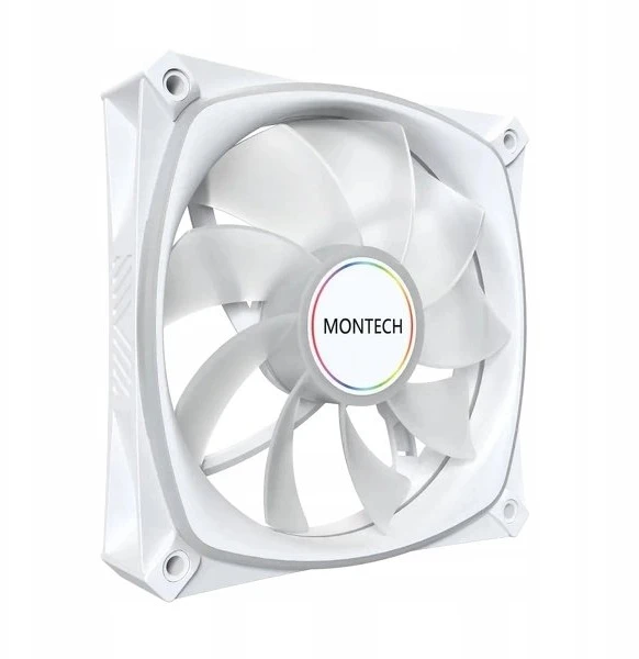 „Montech RX120 PRO PWM“ reversinis ventiliatorius, ARGB Ø 120 mm, baltas