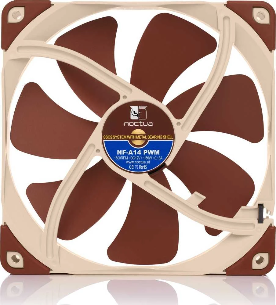 Kompiuterio Korpuso Ventiliatorius - Noctua NF-A14 PWM 14 cm Ruda