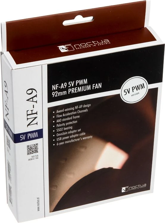 Noctua NF-A9 5V PWM ventiliatorius
