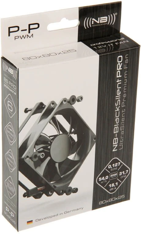 Noiseblocker BlackSilent Pro Fan P-P – 80 mm
