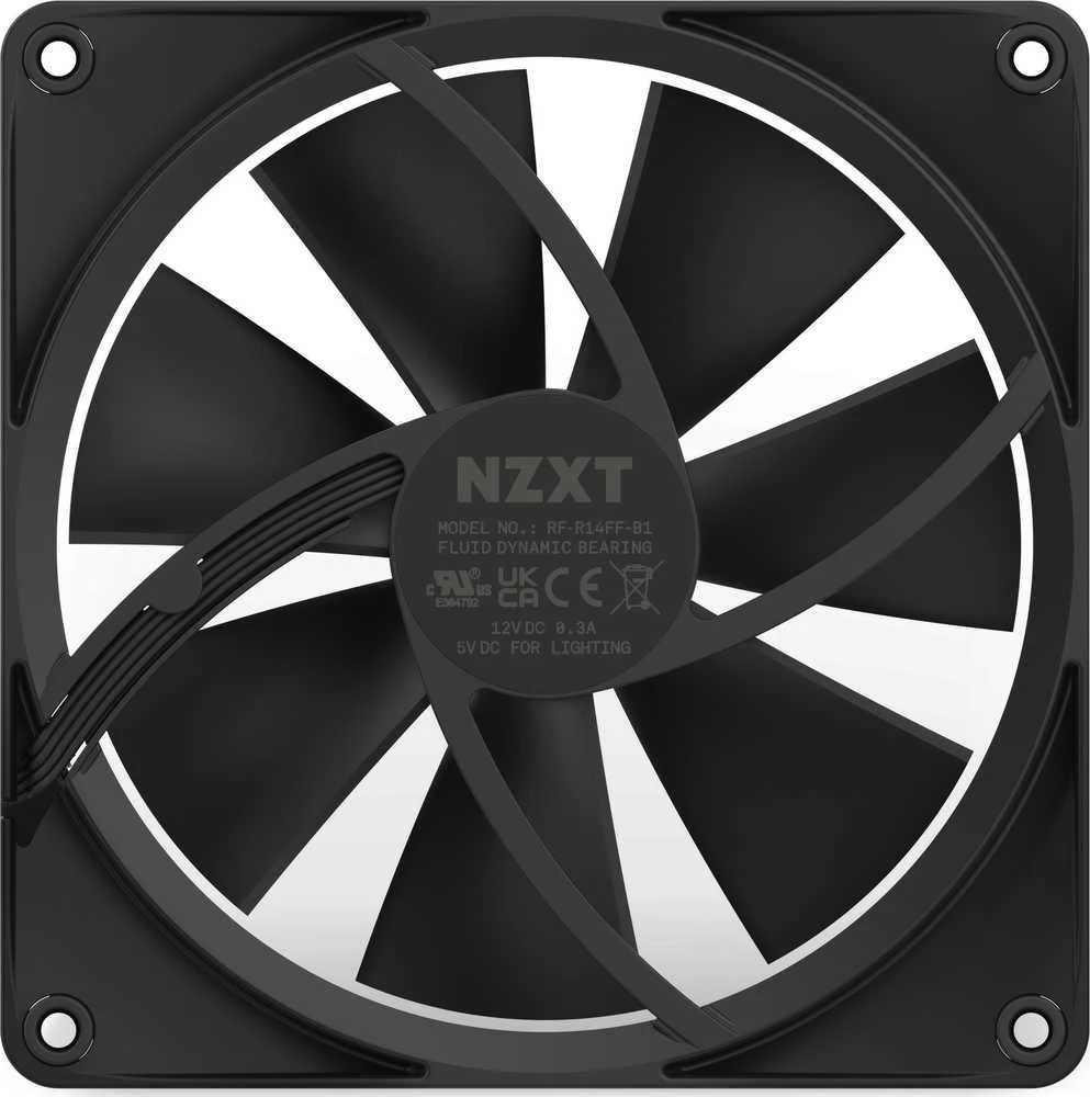 NZXT F140 RGB 140mm juoda