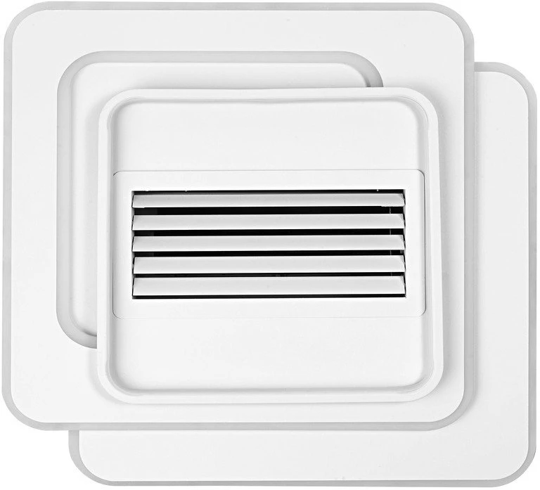 Ronic Zyle Ledvance lubinis ventiliatorius su grotelėmis, kvadratinis, 55 W, CCT, Baltas