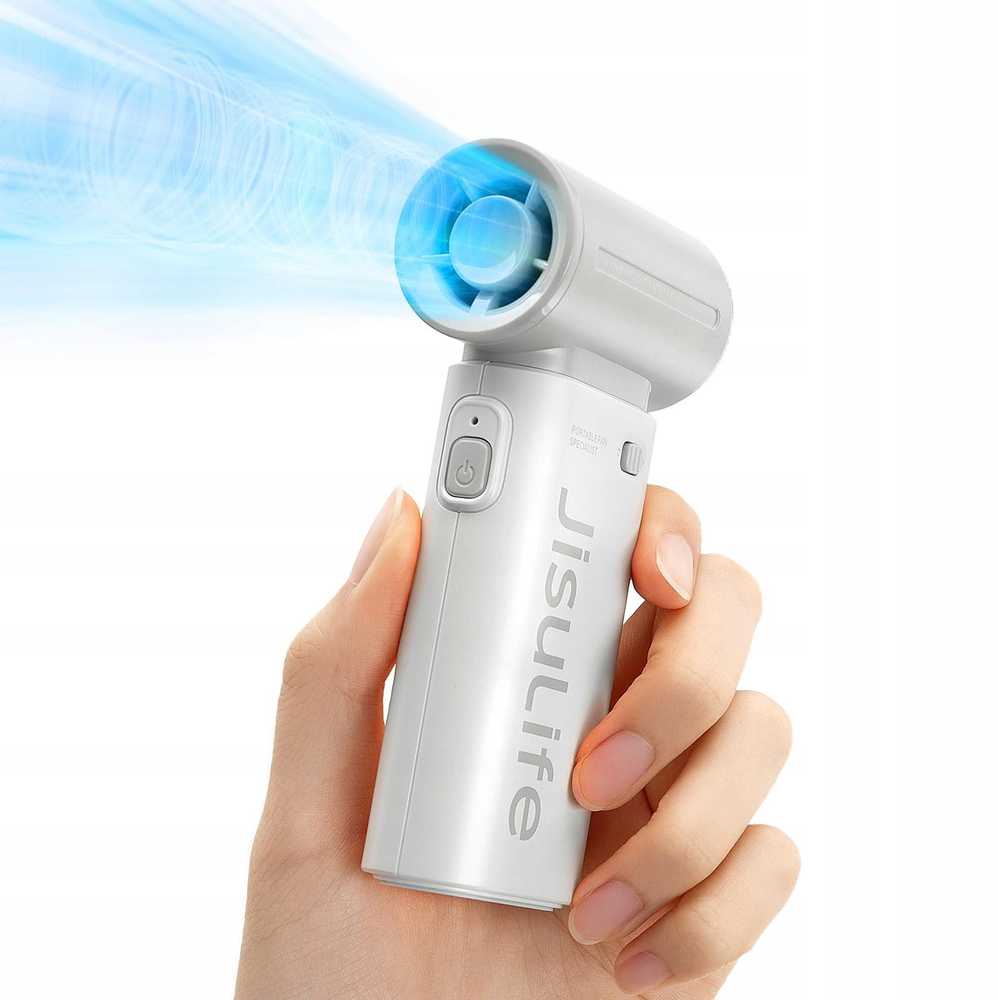 Jisulife rankinis ventiliatorius Life9 3600mAh Portable USB Fan - pilkos spalvos