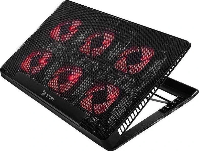 Nešiojamas kompiuteris cooling pad, 6 backlit fans, 2000 RPM, SAVIO COS-01