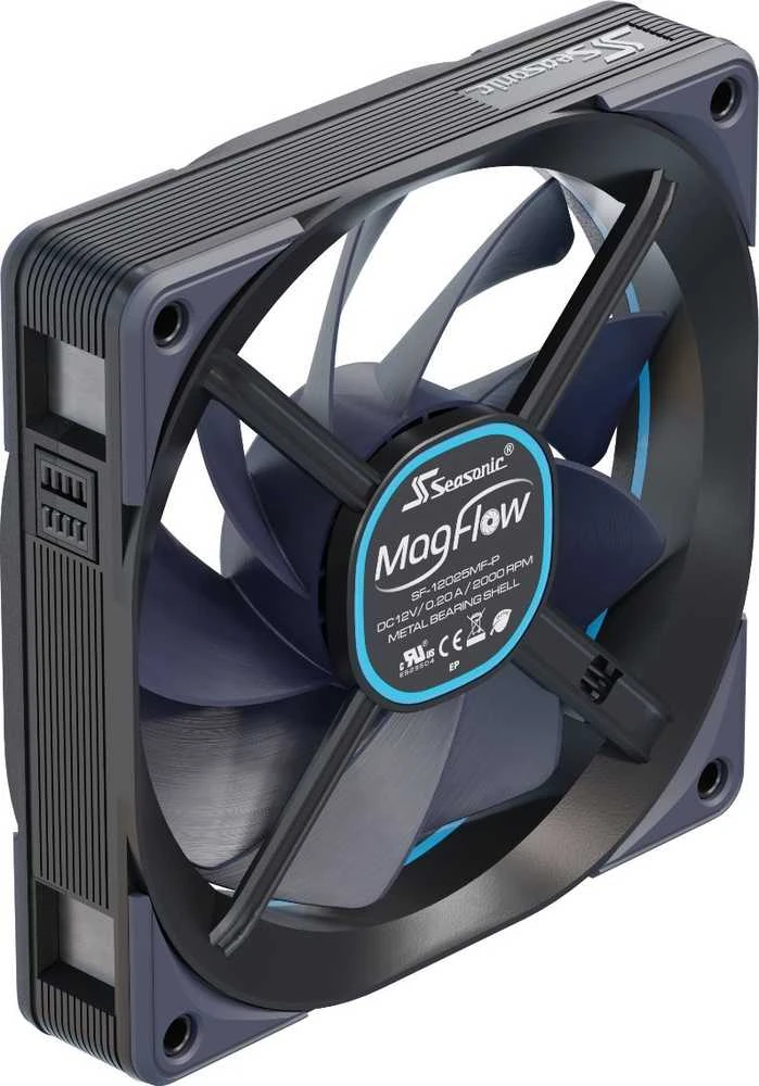 Seasonic MagFlow 1225 PWM korpuso ventiliatorius – 120 mm, 3 vnt. komplektas