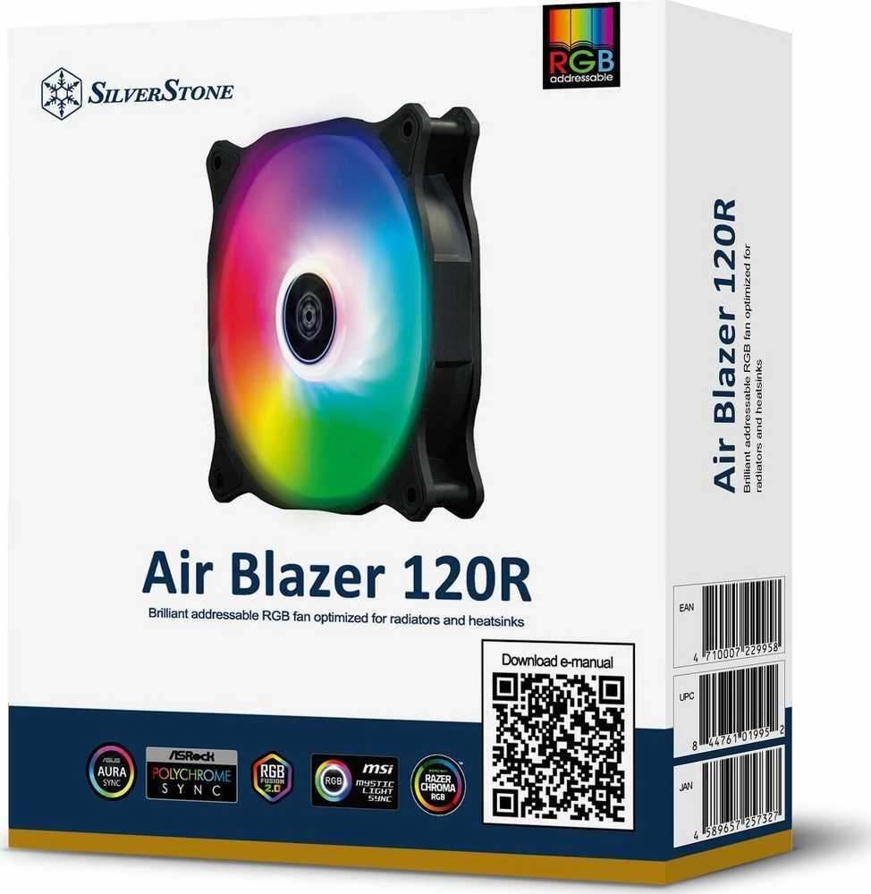 SilverStone Air Blazer 120R fan, ARGB – 120mm, juodas